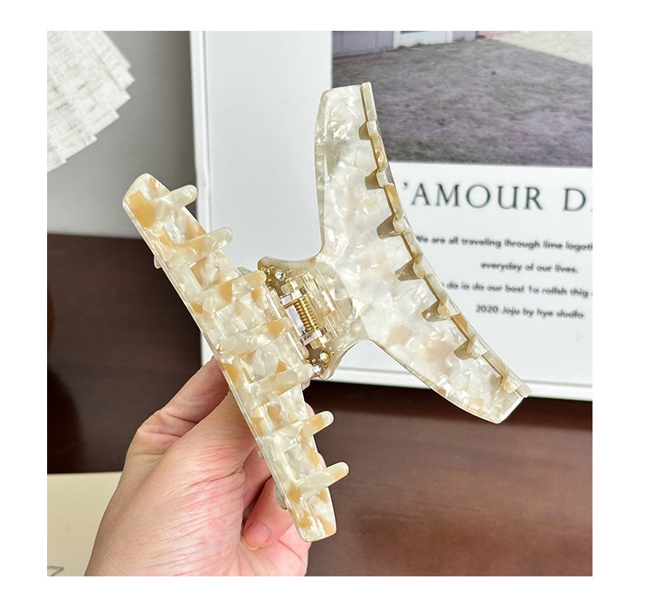 Dowell Korean Style Large Shark Clip Bow Star Acetate Clip For Girls 21