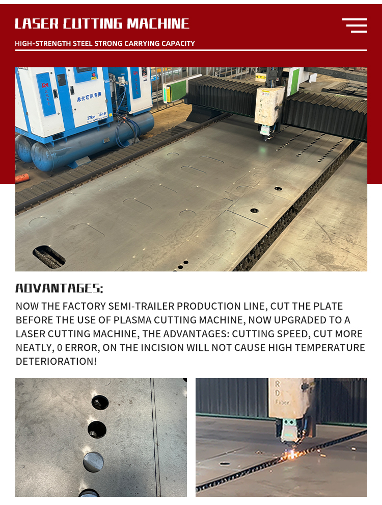 3-Axle 40T Gooseneck Lowbed Trailer for Excavator Transport 13