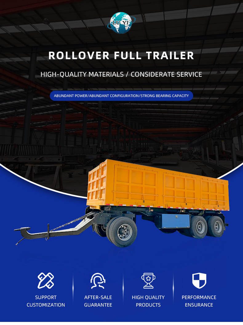 3 محور كامل مقطورات Drawbar مقطورة 8