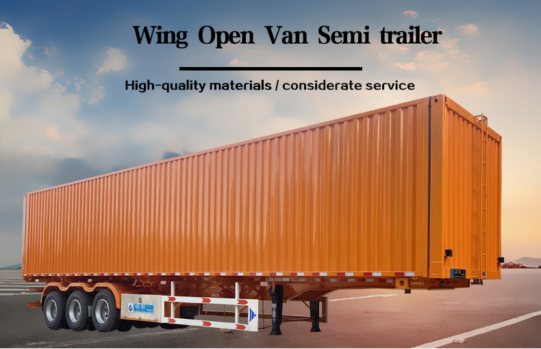 Ala de caja abierta Cortina Semi Truck Brailer | Luyi 8