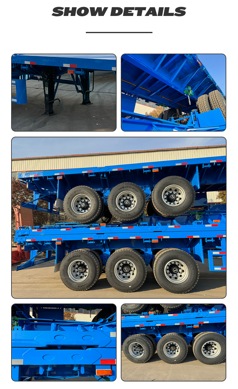 3 Axle 40ft Shipping Container Chassis Trailer 9