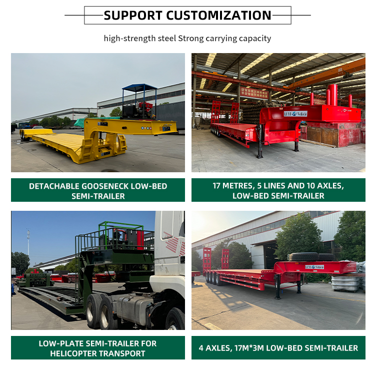 10-axle low flatbed semi-trailer is specially designed for Africa 9