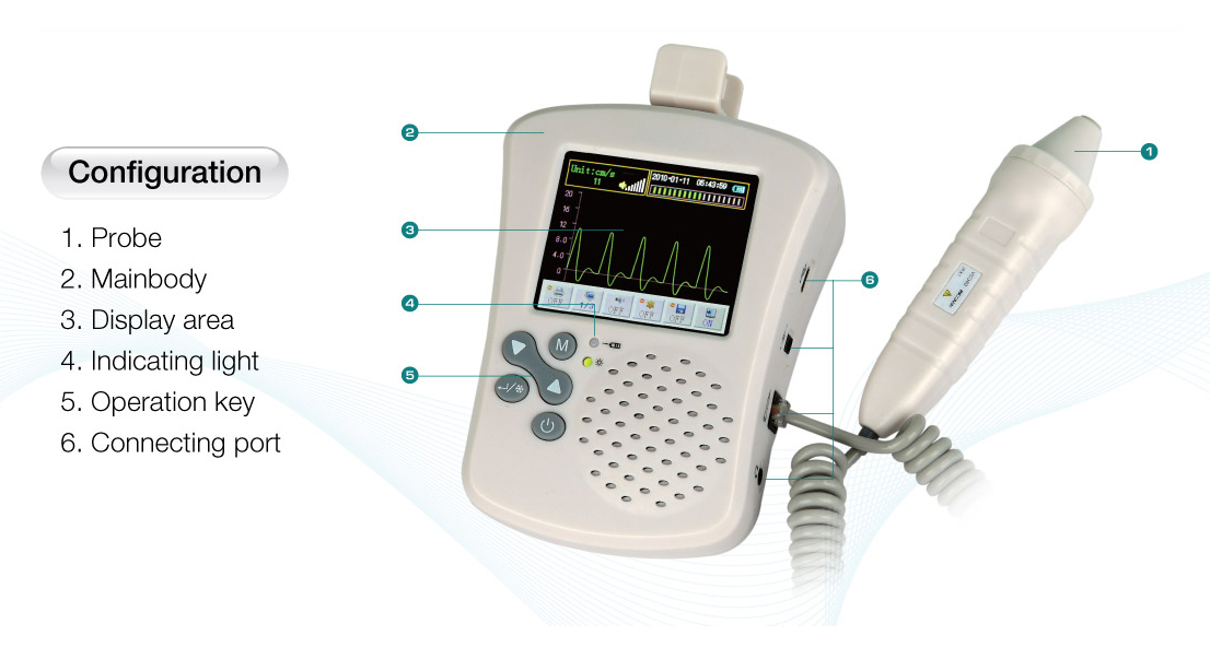 Portable Handheld Doppler Vascular with 8MHz Probe | Vascular Surgery Equipment by INNORKOM 12
