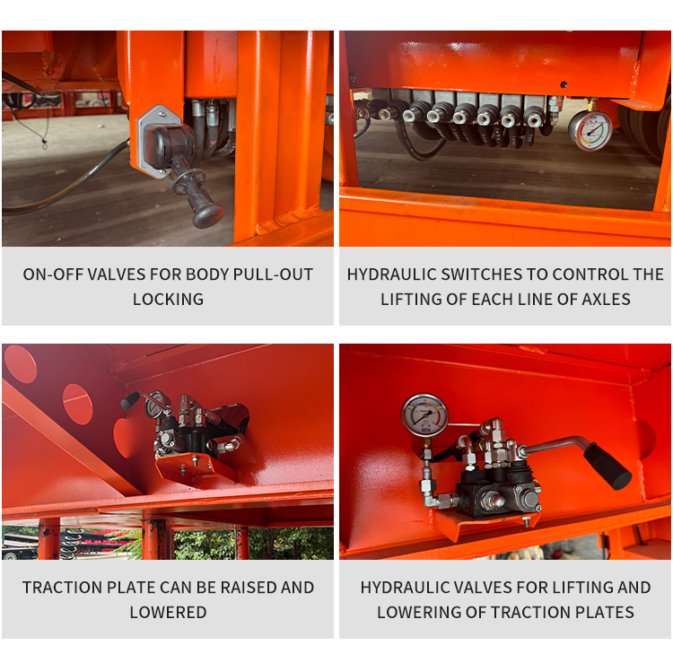 8 خط 16 محاور منخفضة نصف مقطورة خاصة لأفريقيا 12