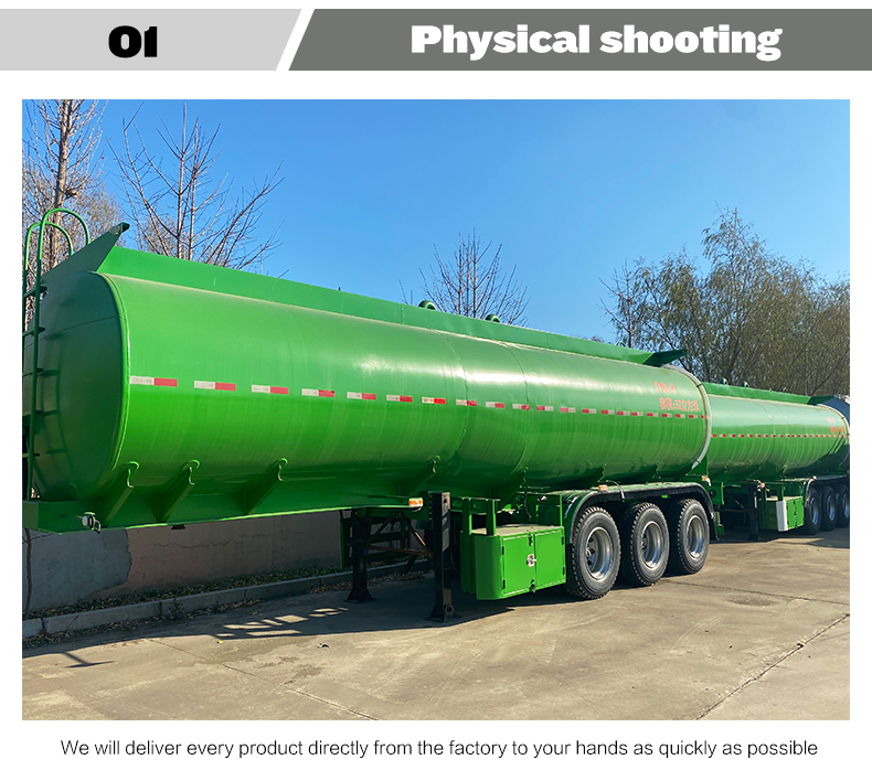 مقطورة ناقلات الوقود الصلب الكربونية 3-ASLE 20-50KL سعة 8