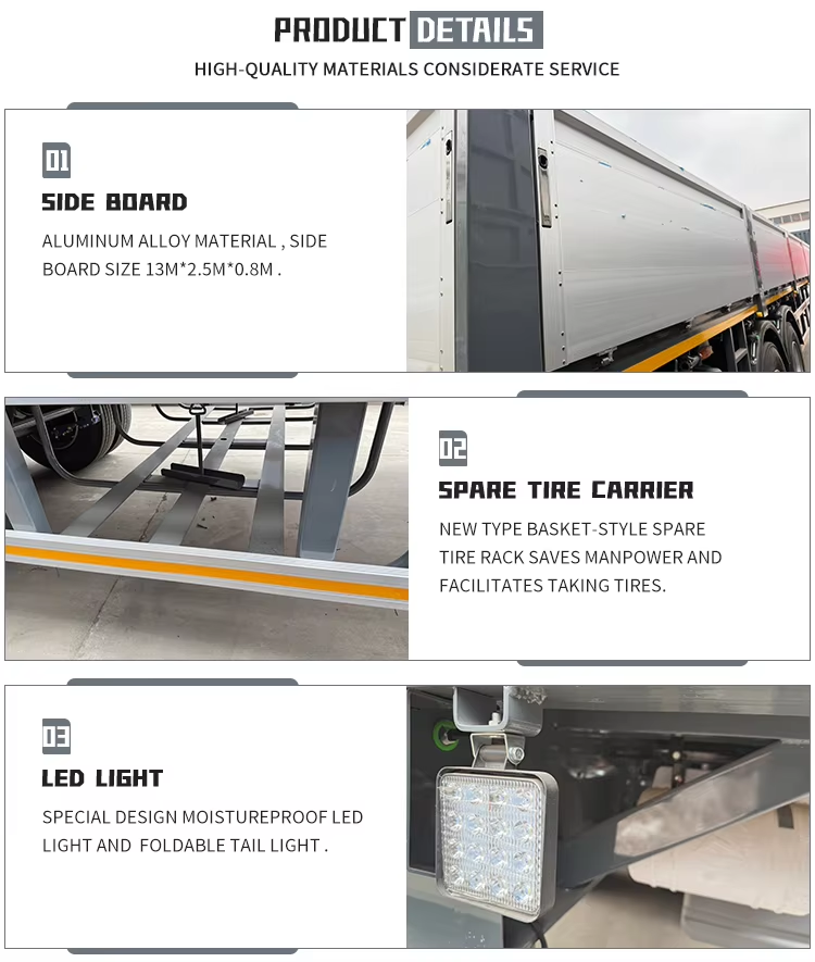 2-axle 40ft Aluminum Alloy Side-wall Semi-trailer 10
