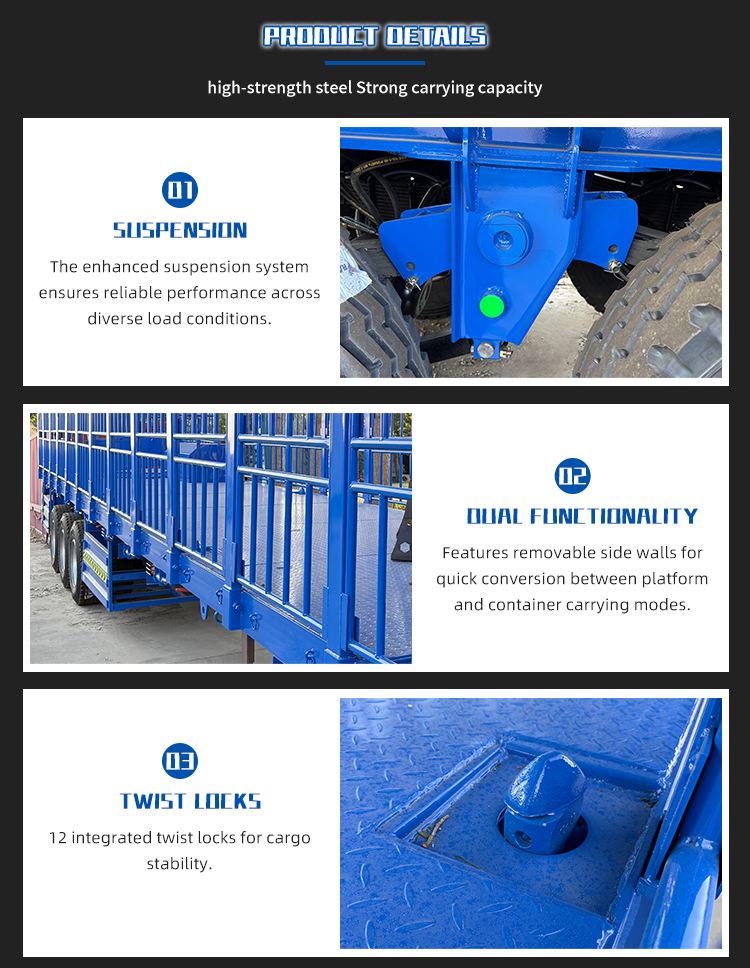 3AXLE FARNED FURTED TRUCKWALL TRUCLER TRAIF 10