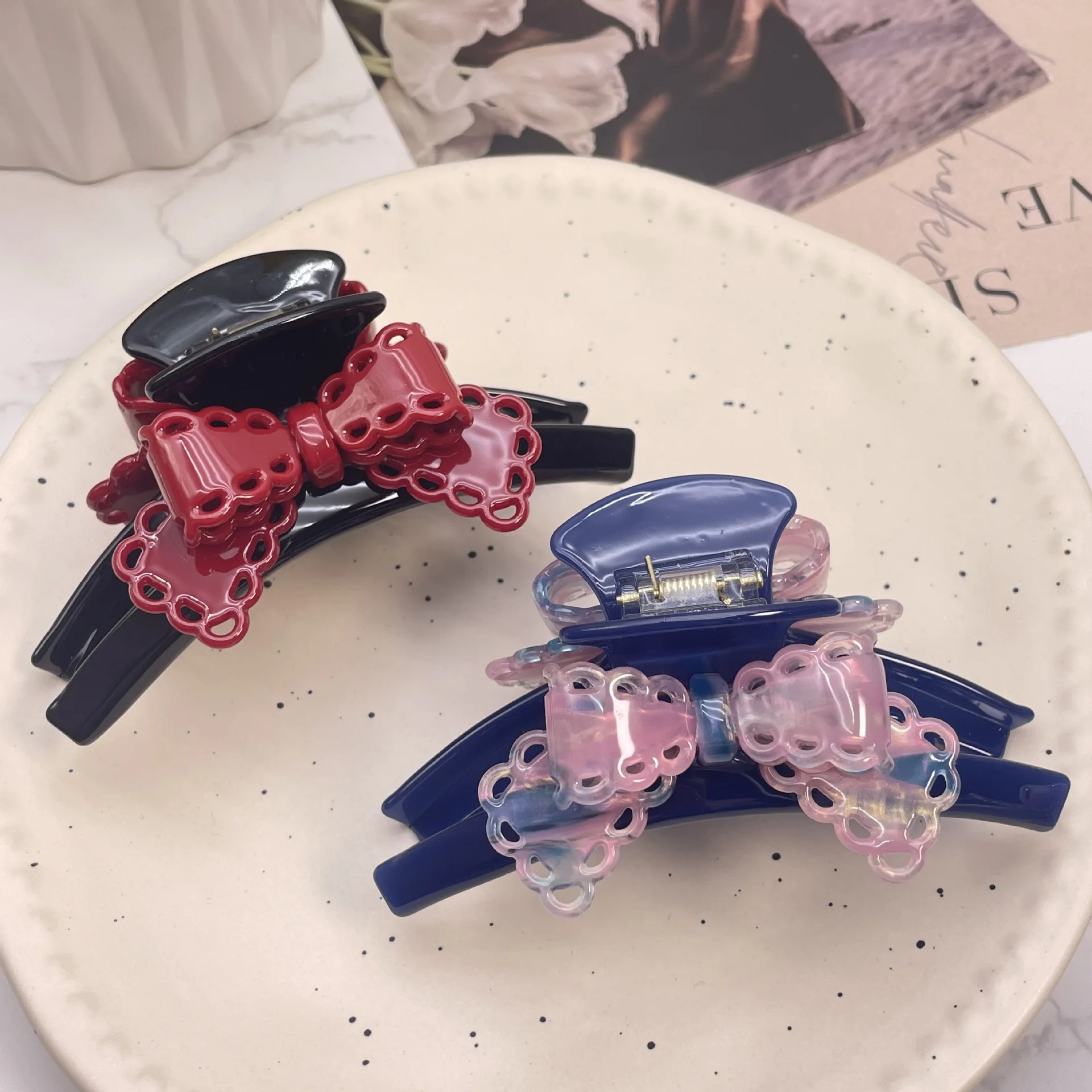 Metal Hair Combs Acetate Hair Claw Clip - - Dowell 18