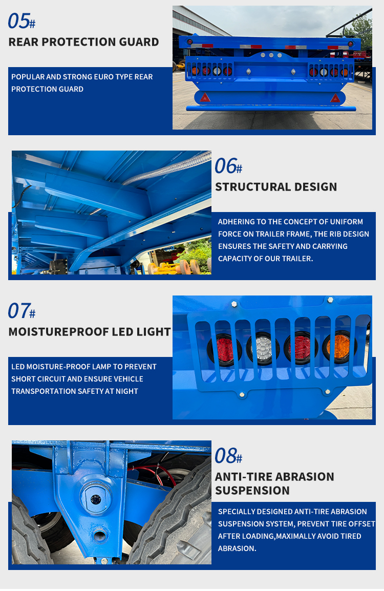 40 футов 3 ось плоской кровати Платкий полуприцеп | Луи 12