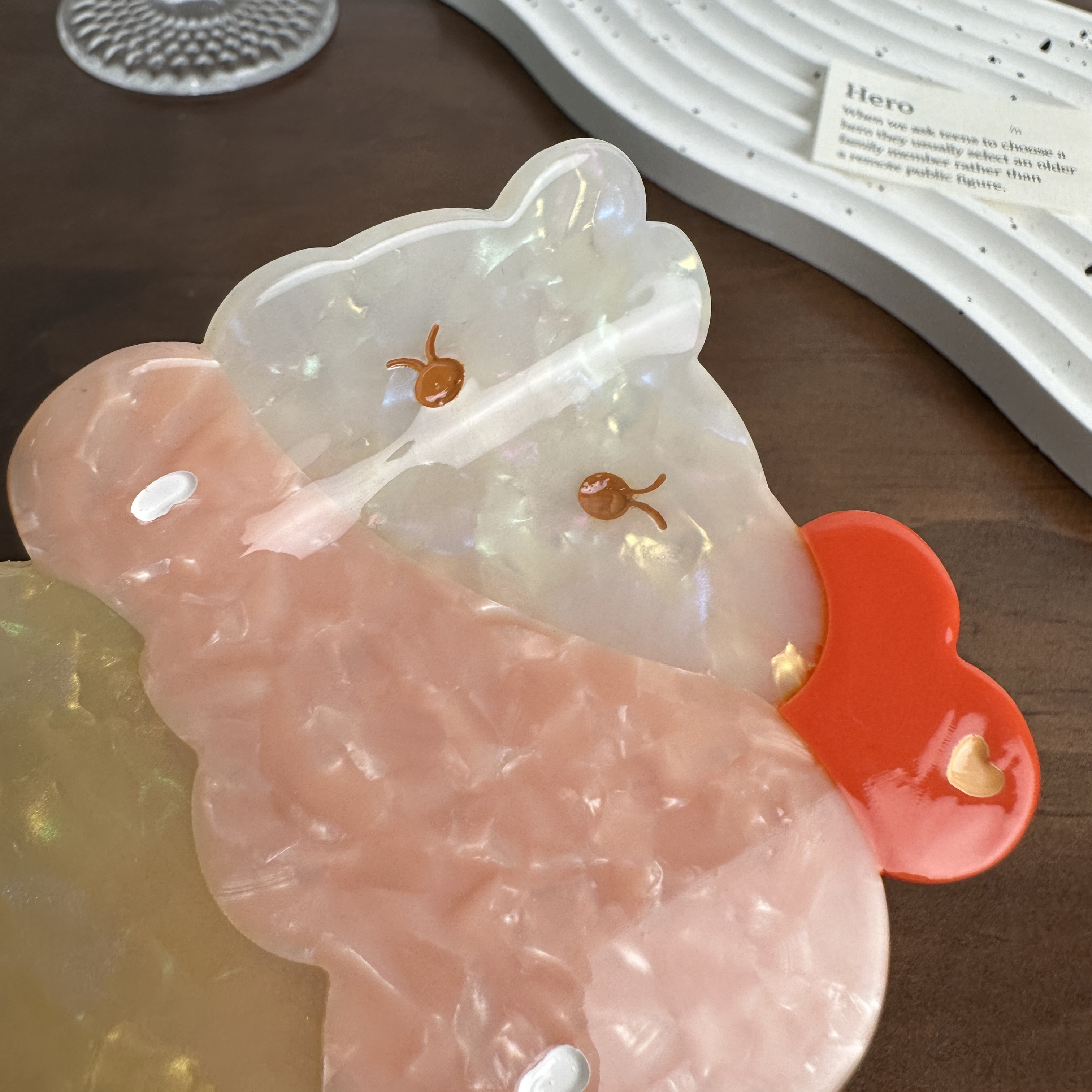 Dowell Honey Cute Korean Version Large Sugar Cone Hair Clip Acrylic Party Girls Vinegar Hair Claw Meatball Ice Cream Head 18