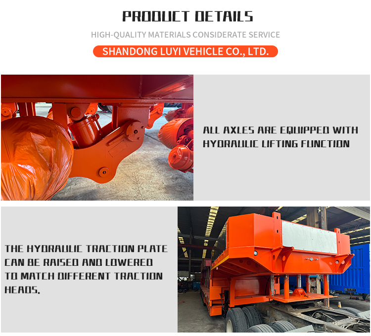 8 خط 16 محاور منخفضة نصف مقطورة خاصة لأفريقيا 10