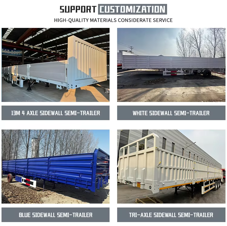2-axle 40ft Aluminum Alloy Side-wall Semi-trailer 13