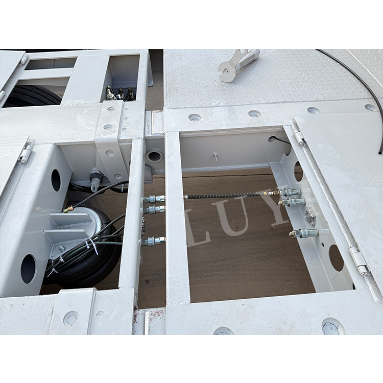 8 محور 100 طن مقطورة نصف قابلة للتمديد الهيدروليكية 11