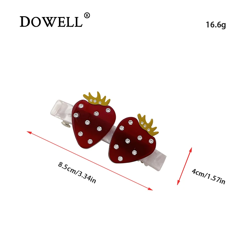 Dowell Korean Fashion Wholesale Hair Claw Clip Strawberry Acetate Hair Claw Clips For Women 11
