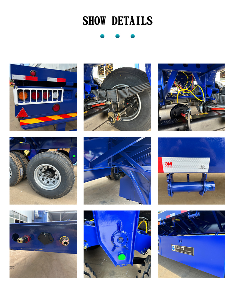 60-100t Capacity Flatbed Semi Trailer 9