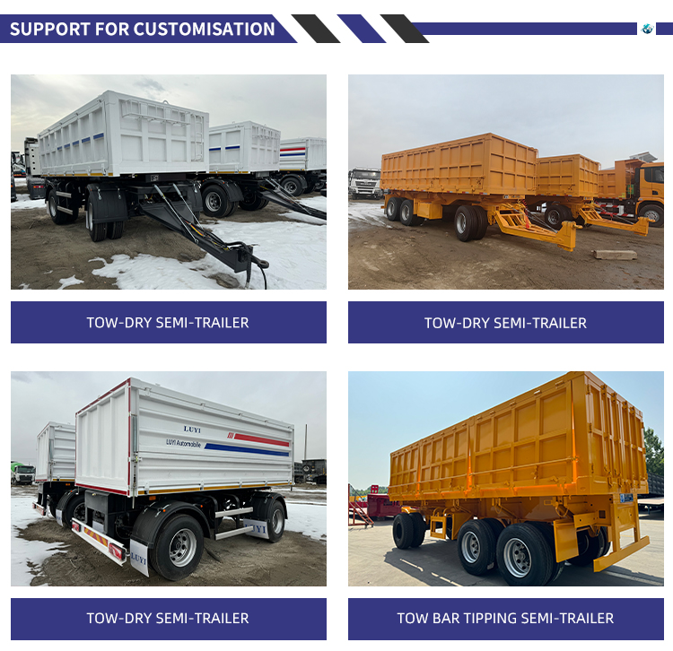 3 essieux remorque de remorquage à plusieurs étapes 12