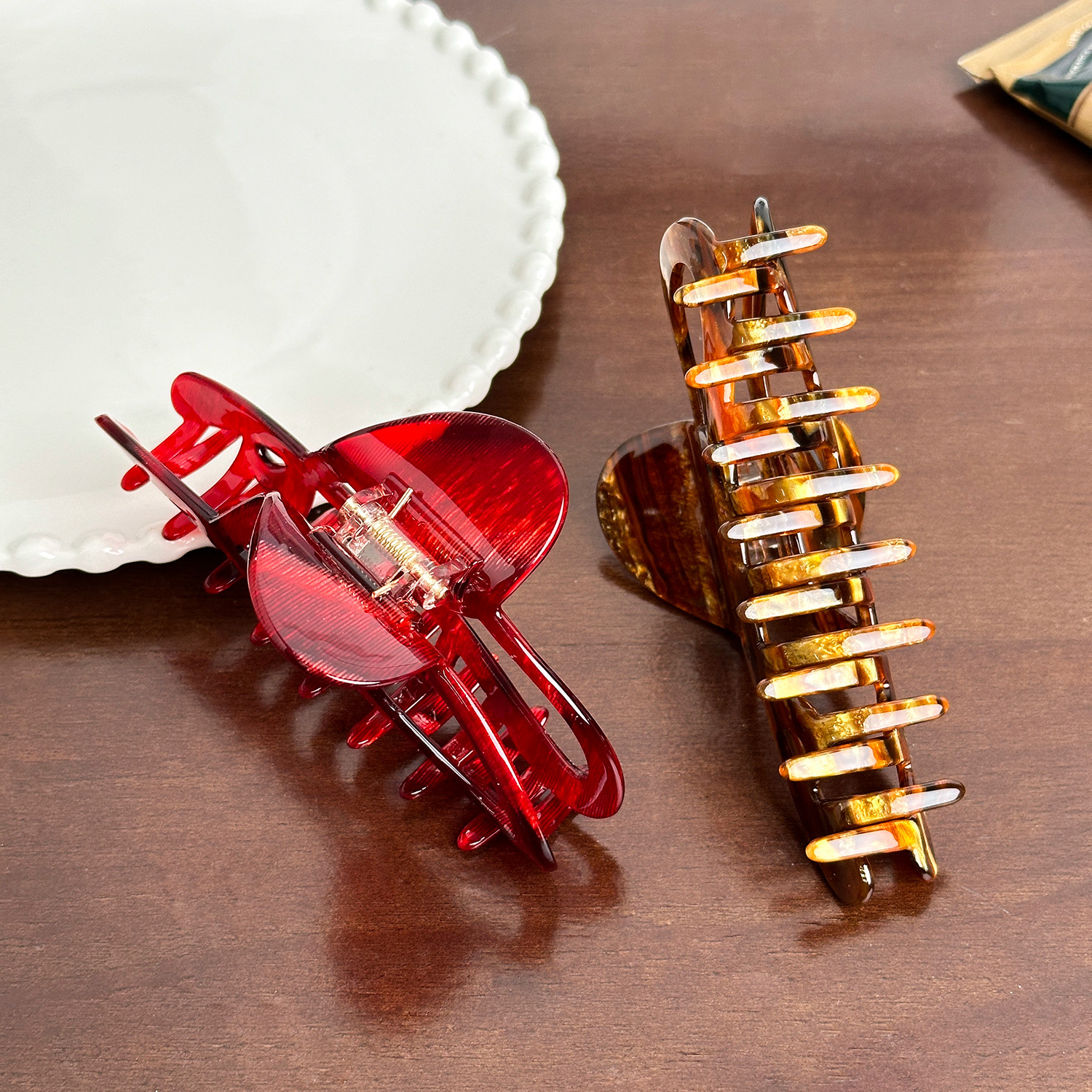 Dowell European American Style Hair Accessories Heart-shaped Shark Clip Sweet Girl Acetate Clip 18