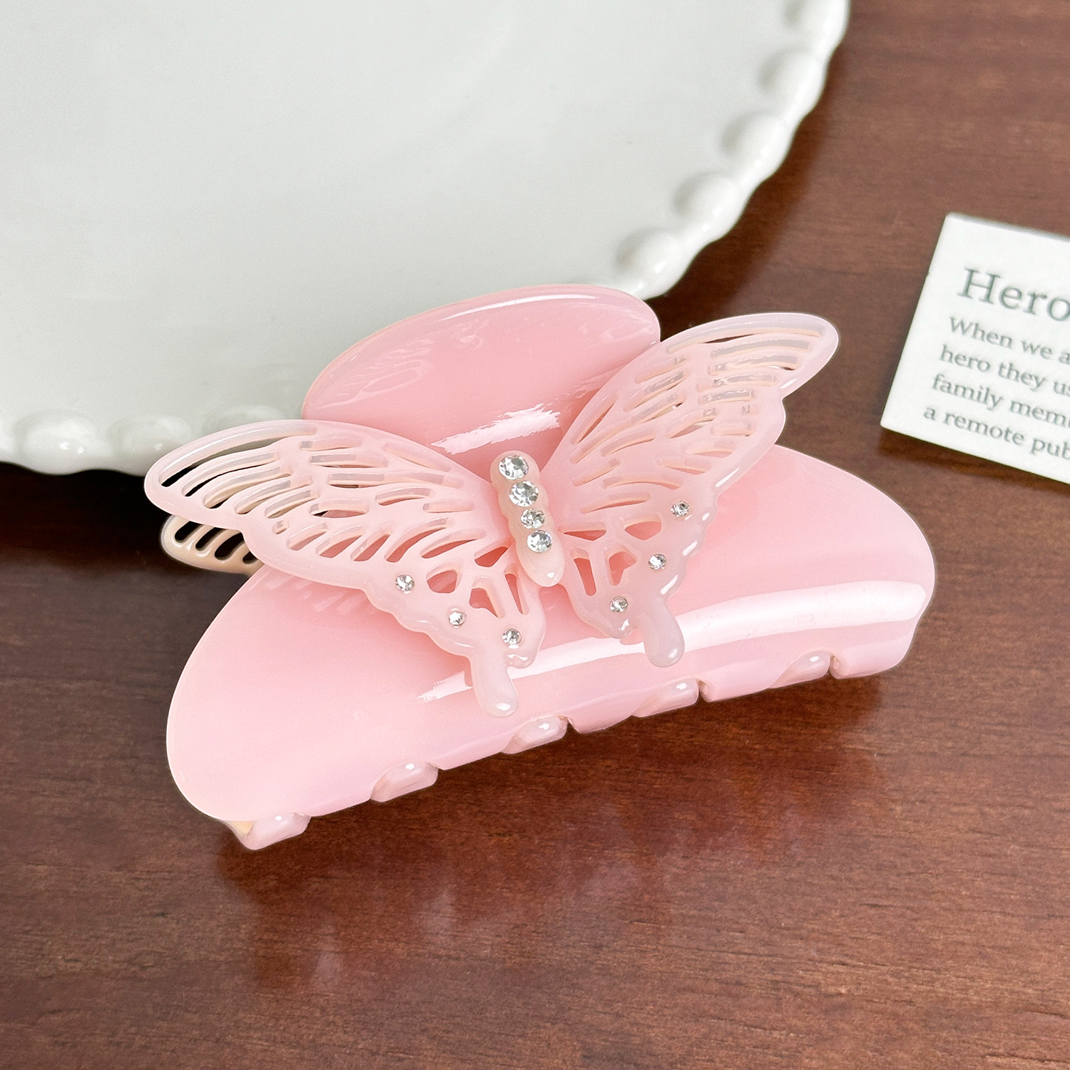 Dowell Girls Hair Clips Rhinestone Butterfly Acetate Hair Pin Stylish Hair Accessory For Kids 21