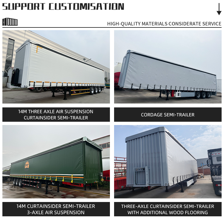 Heavy Duty 3-Axle Side Curtain Semi-trailer 14