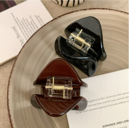 Dowell Korean Vintage Style Half Round Square Shape Acetate Elegant Hair Claws 17