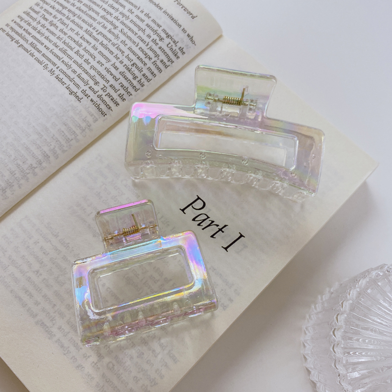 Dowell Korean Mermaid Color Ball Head Princess Hair Accessories Medium Plastic Hair Claw Clips 12