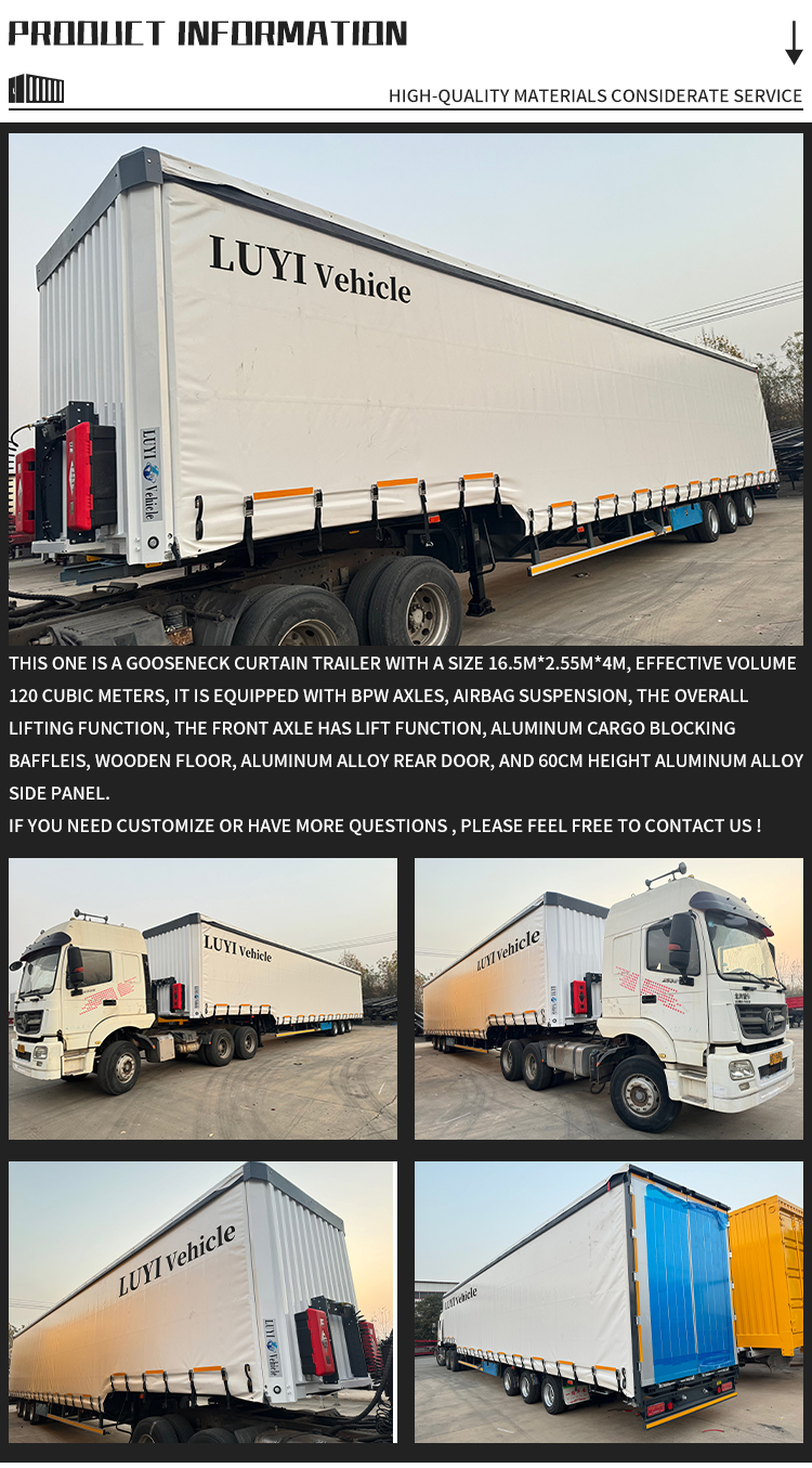 Heavy Duty 3-Axle Side Curtain Semi-trailer 9