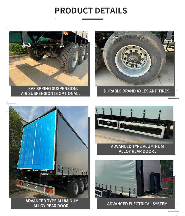 Box Semi Trailer Side Curtain Truck Trailer 9