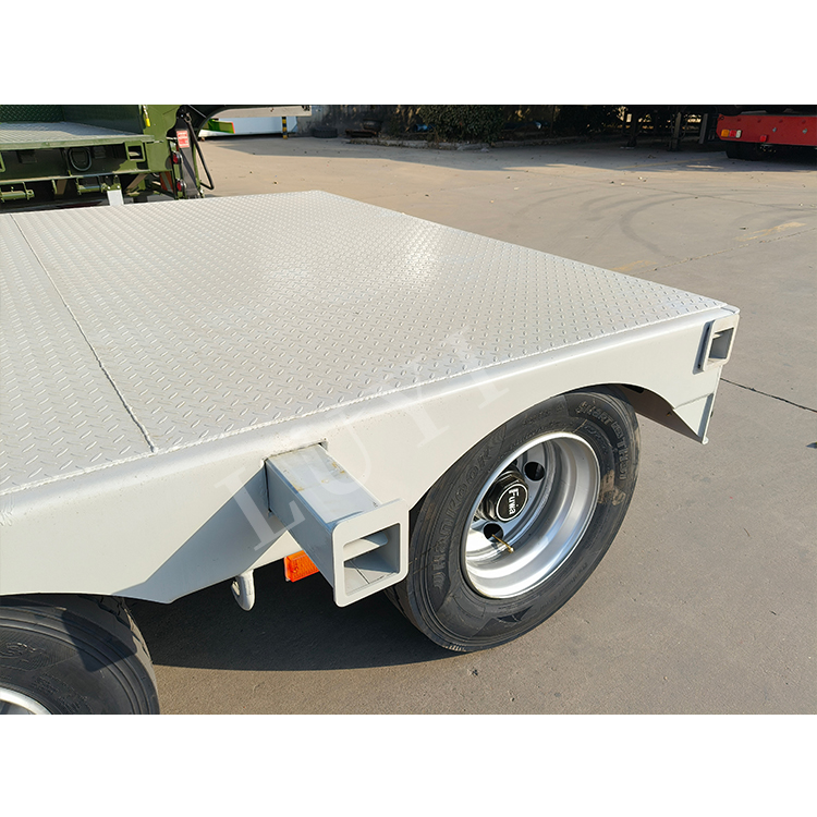 8 محور 100 طن مقطورة نصف قابلة للتمديد الهيدروليكية 12