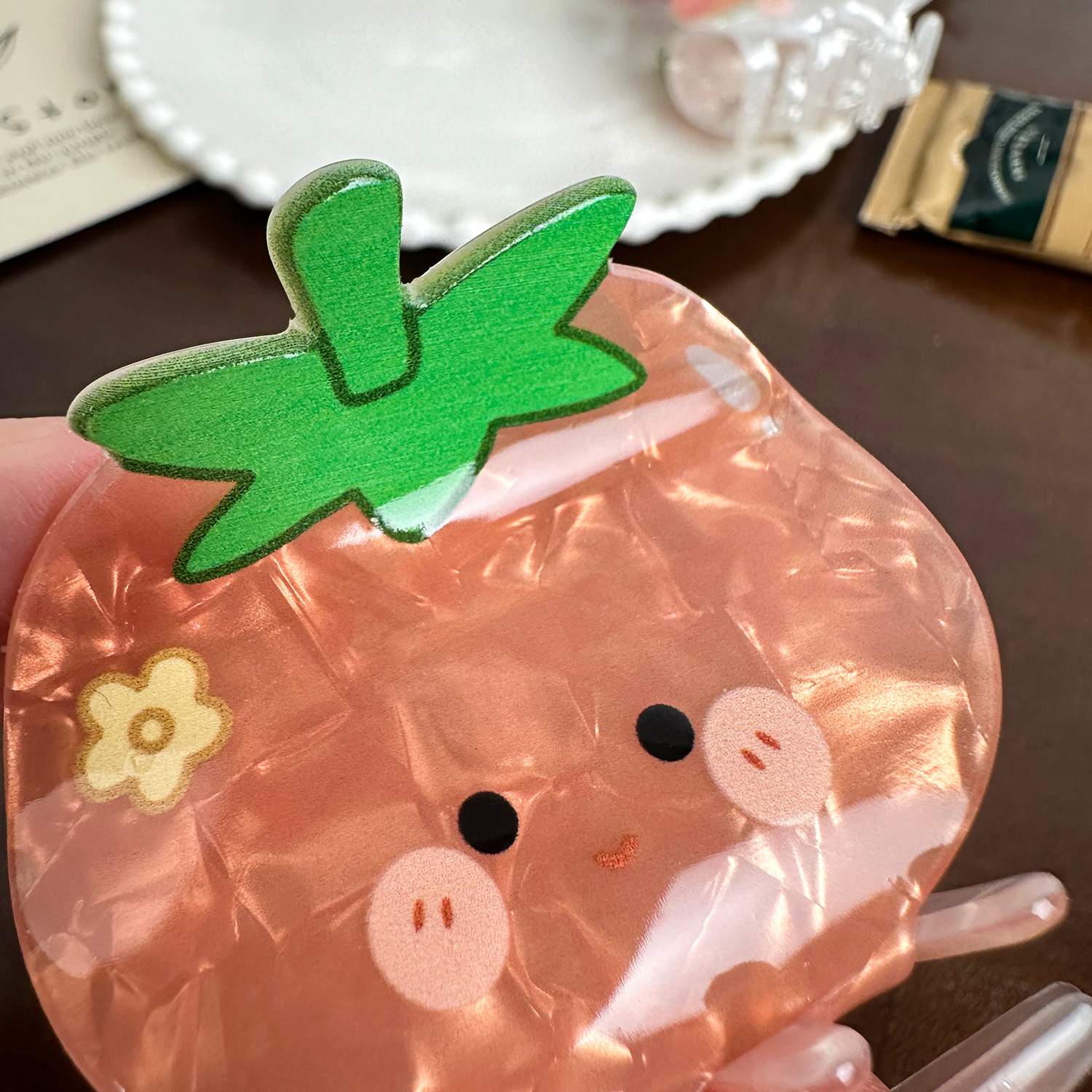 Dowell Elegant Korean Style Hair Claw Clip Cute Fruit Acrylic Daily Use Decoration For Girls Party Wear 20