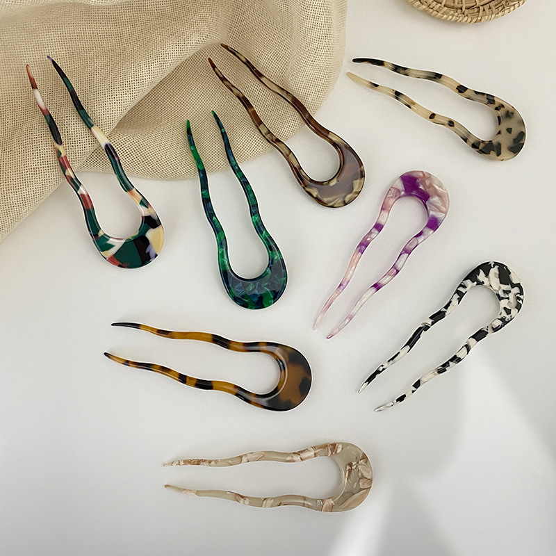 Dowell Wholesale Simple Temperament Hair Accessories Acetate Hair Sticks For Women 11