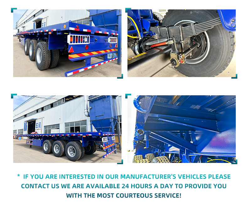 60-100t Capacity Flatbed Semi Trailer 8