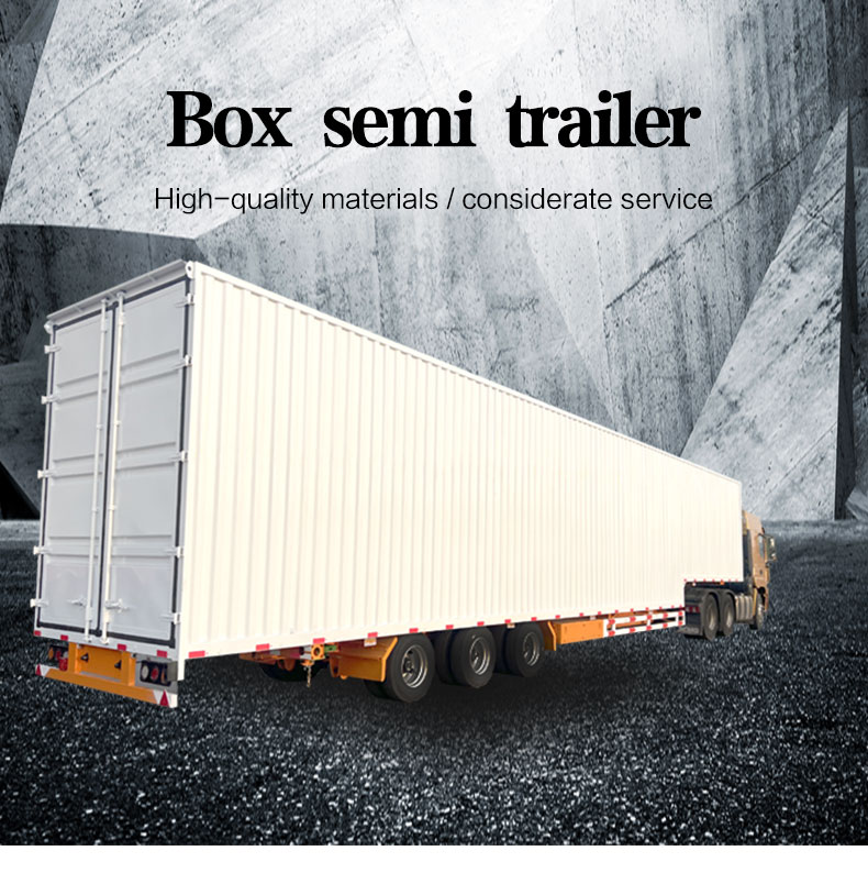 3 Axles Box Structure Curtain Side Semi Trailer/cargo Box Van Semi Trailer 8