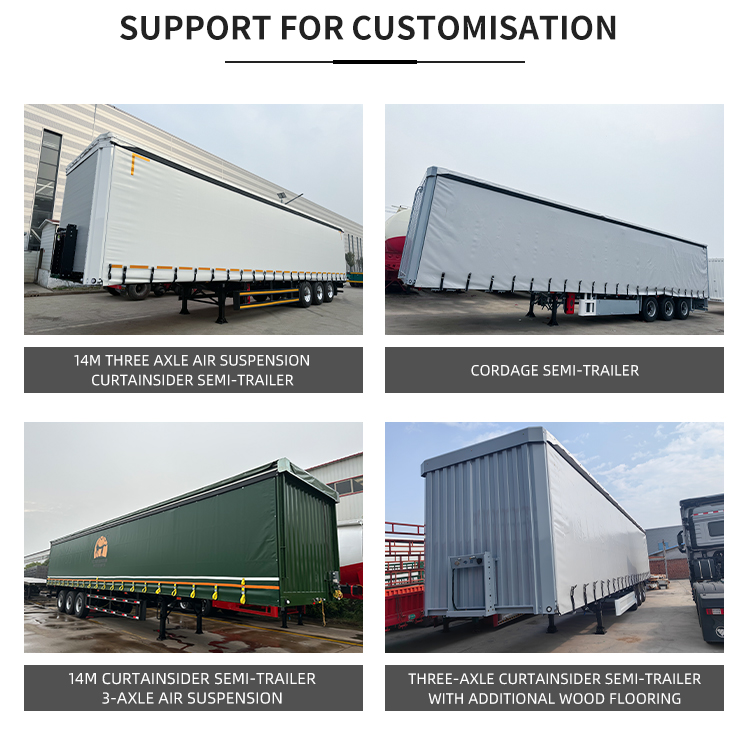 Box Semi Trailer Side Curtain Truck Trailer 10