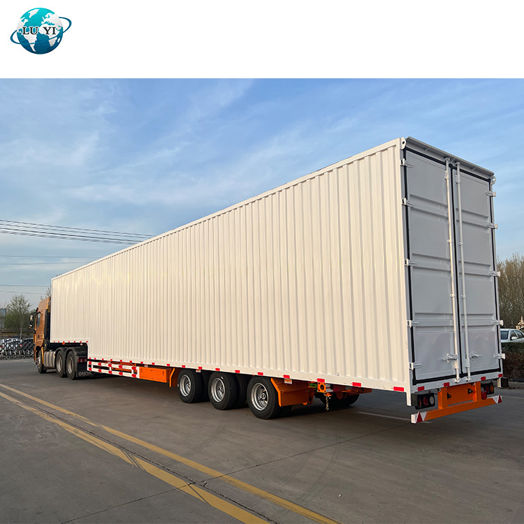 3 Axles Box Structure Curtain Side Semi Trailer/cargo Box Van Semi Trailer 9