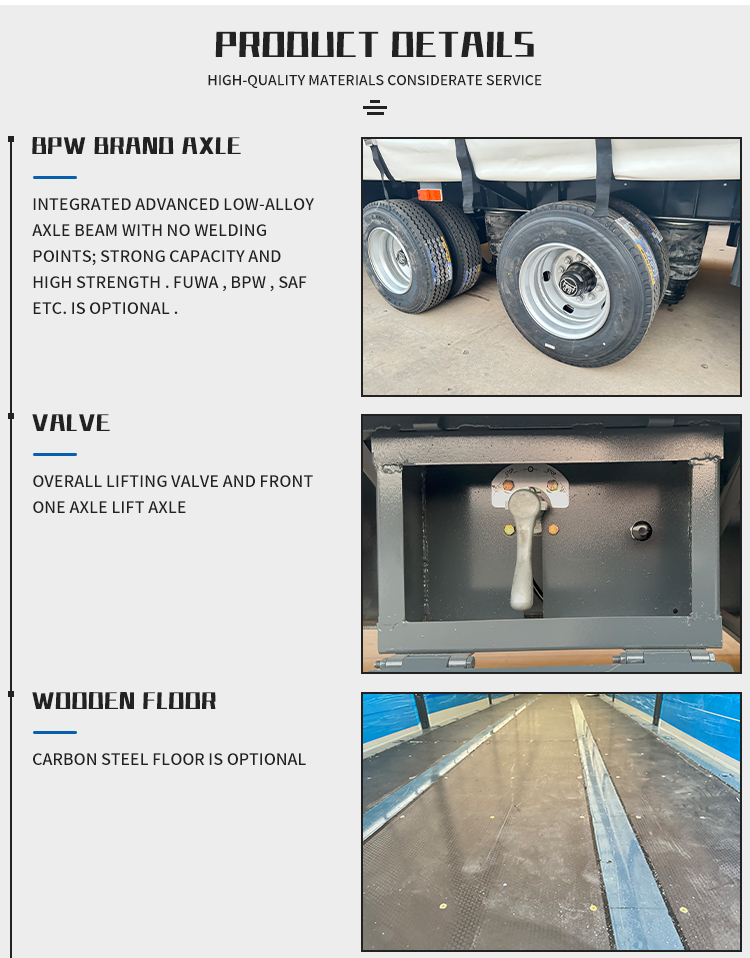 Heavy Duty 3-Axle Side Curtain Semi-trailer 10