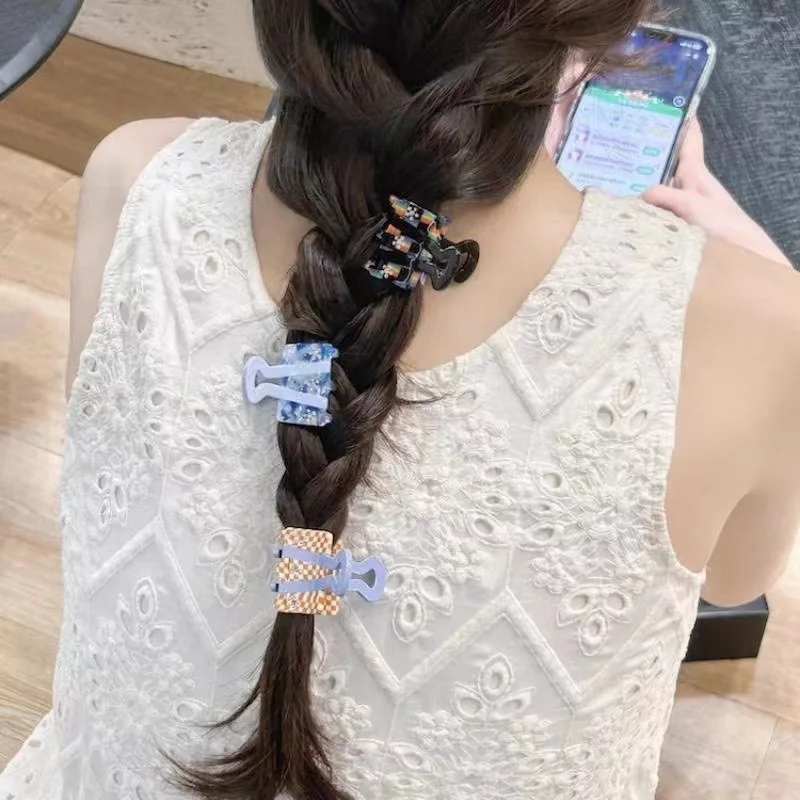 Dowell Wholesale Custom Colourful Mini Size Fun Acetate Hair Clip 19