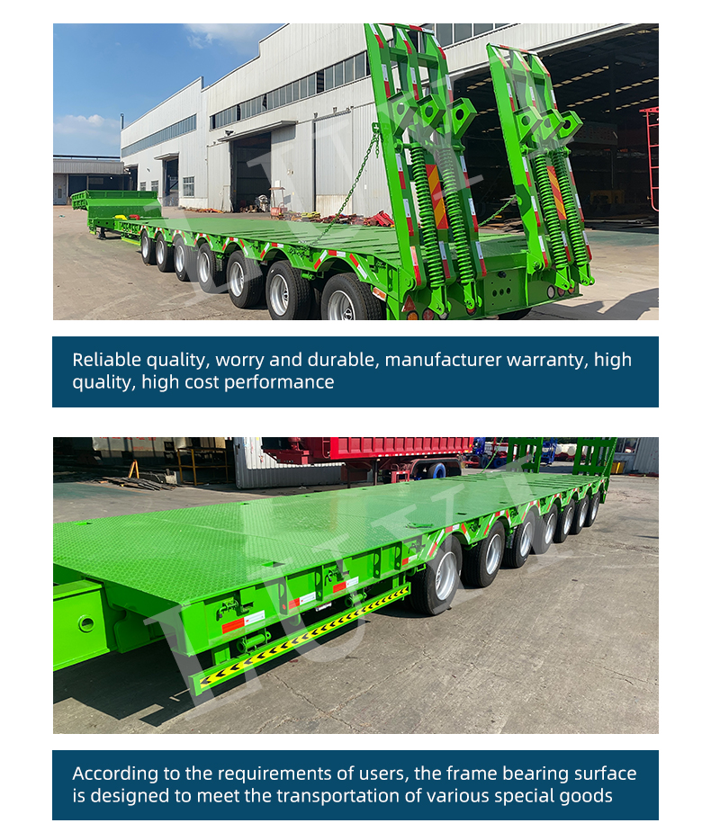7 Axle Gooseneck Cargo Hydraulic telescopic Truck Trailer 10