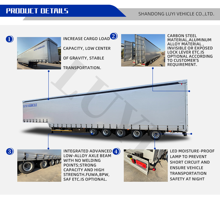 Cortina de contenedor abierta de 130 cbm Semifiler 10