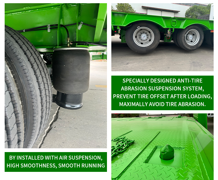 UYI 7 ejes Remolque de cementerio de cementerio de 7 ejes 150T Transporte de equipos pesados 10