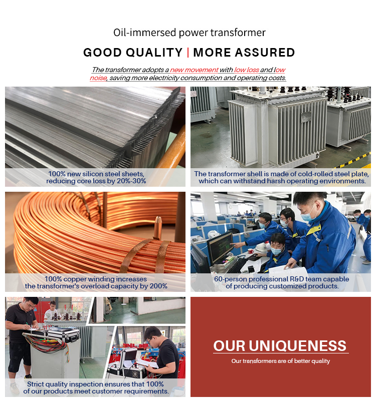 Oil Immersed Power Distribution Transformer 30kva-100mva 220v-220kv 9