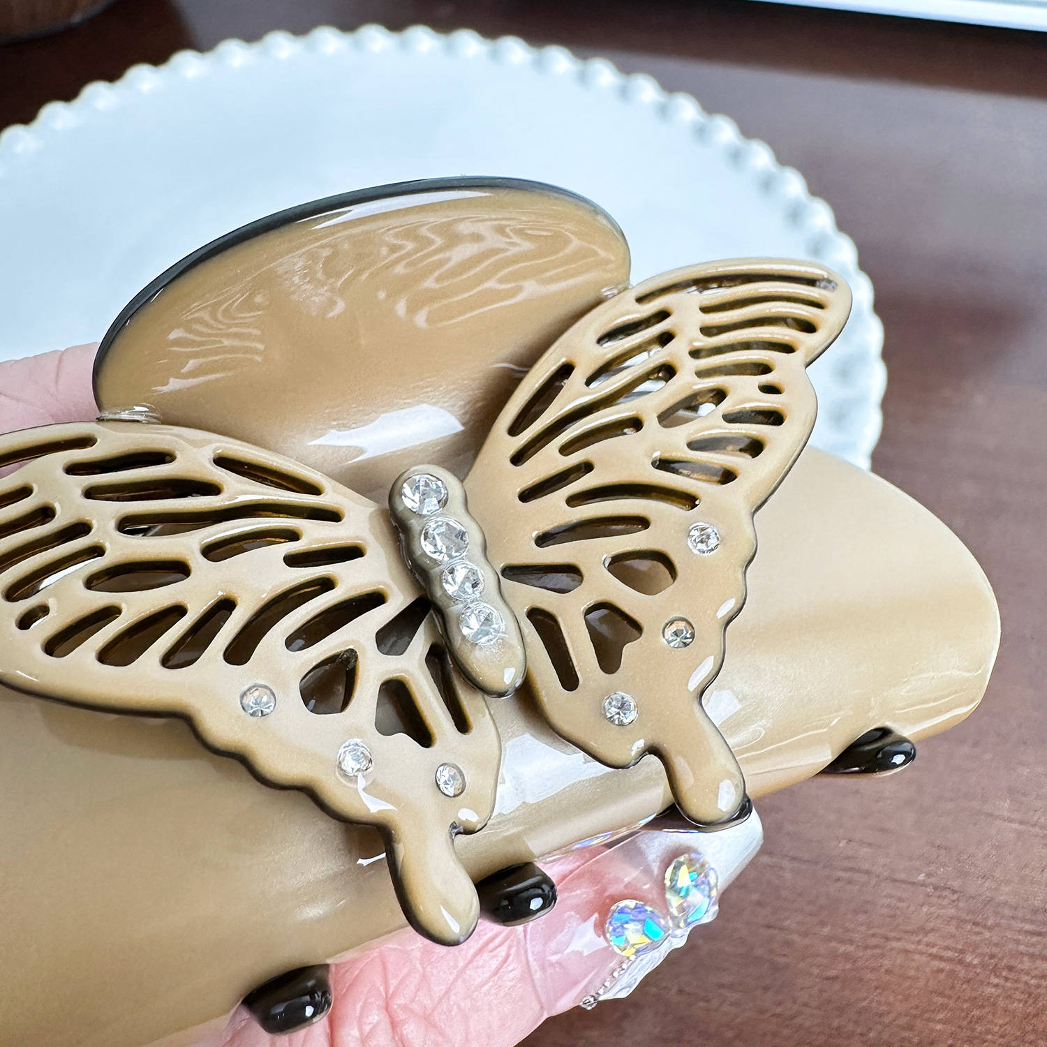 Dowell Girls Hair Clips Rhinestone Butterfly Acetate Hair Pin Stylish Hair Accessory For Kids 20