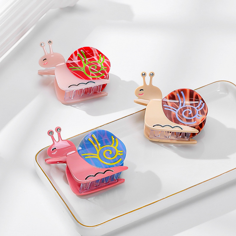 Dowell Elegant Snail Shark 2 Grab Clip Adult Female Hair Clip With Decorative Splicing 5cm Size For Daily And Party Use 16