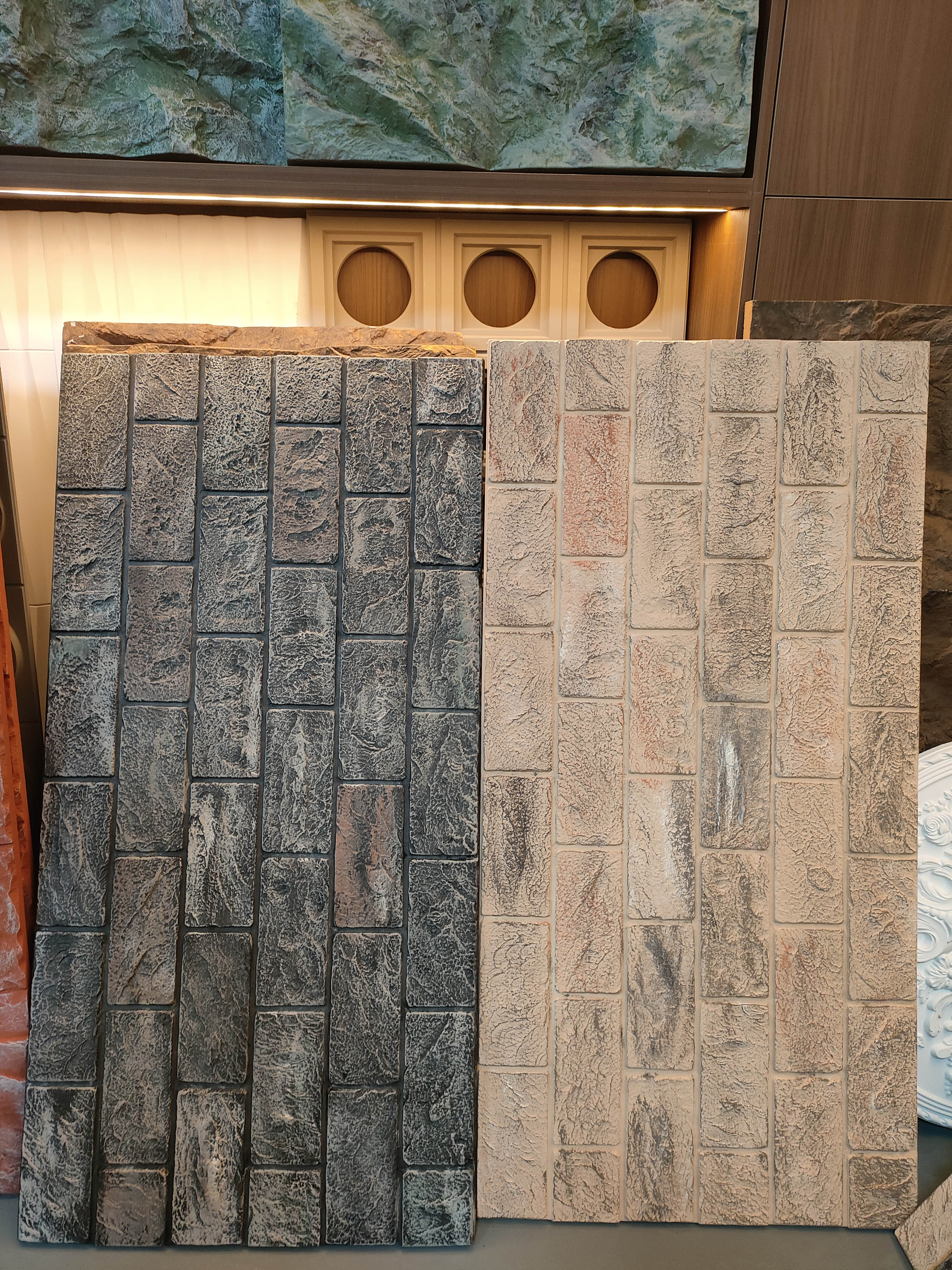 Factory Direct Pu Stone Wall Panels Exterior Polyurethane Pu Castle Rock Stone Wall Panel Interior Faux Pu Castle Brick Stone 20