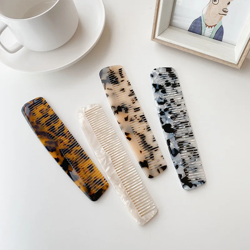 Dowell Wholesale Korean Style Geometric Comb Home Travel Portable Acetate Hair Comb For Girls 12