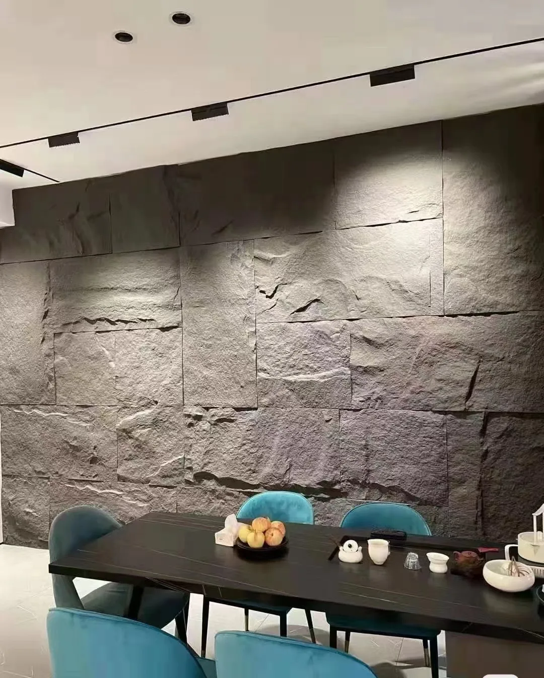 Factory Direct Pu Stone Wall Panels Exterior Polyurethane Pu Castle Rock Stone Wall Panel Interior Faux Pu Castle Brick Stone 9