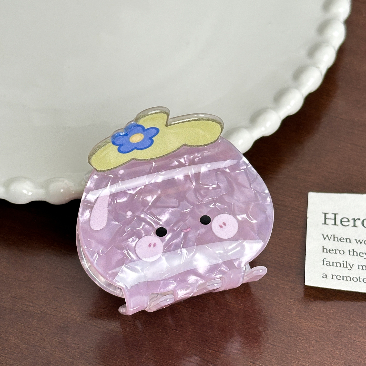 Dowell Elegant Korean Style Hair Claw Clip Cute Fruit Acrylic Daily Use Decoration For Girls Party Wear 25