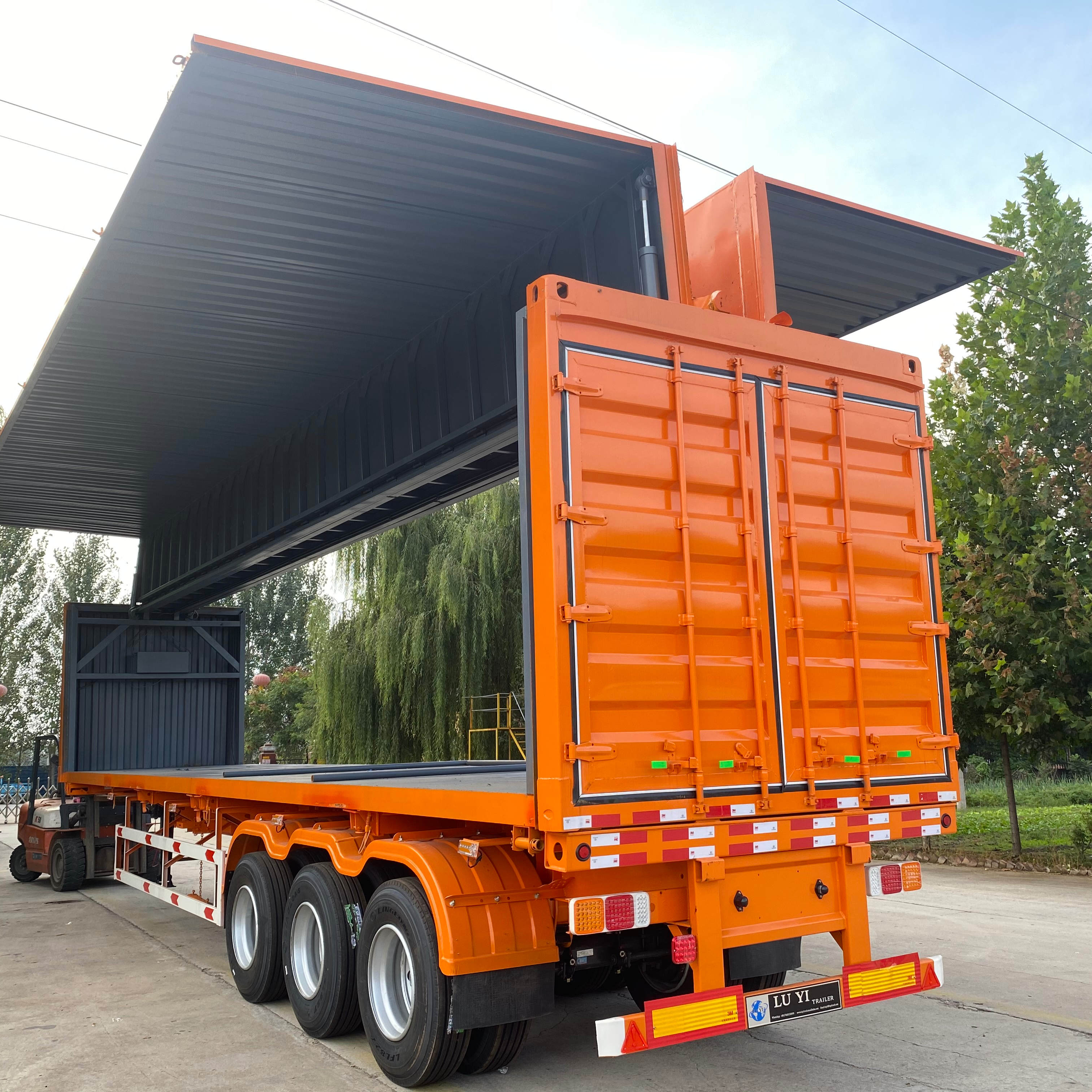 Ala de caja abierta Cortina Semi Truck Brailer | Luyi 9