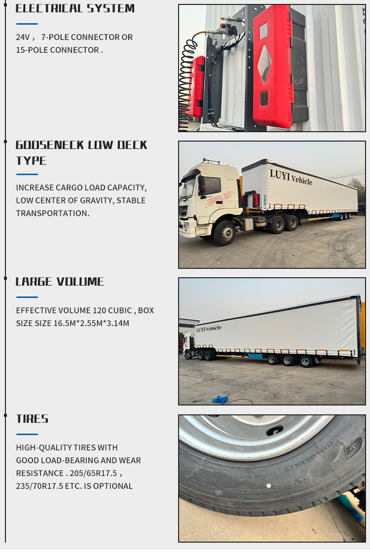 Heavy Duty 3-Axle Side Curtain Semi-trailer 13
