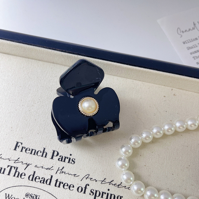 Dowell français Vintage perle élégante fleur dame requin acétate pinces à cheveux personnalisées 18