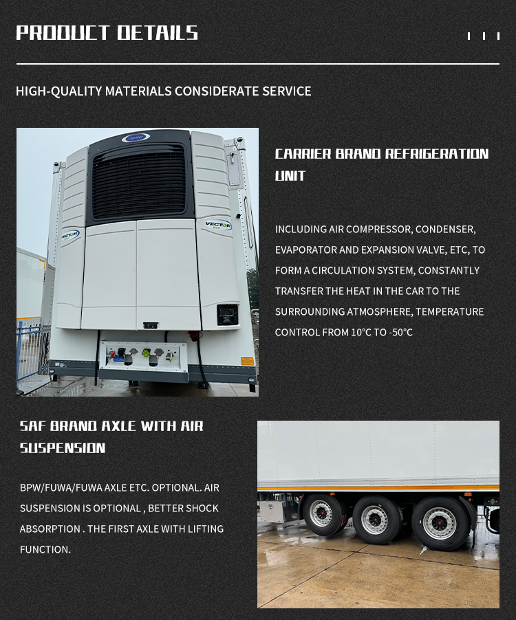 3-axle refrigerated transport semi-trailer 10